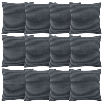 Aspire Homeware Striped Square Velvet Cushion Cover