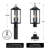 20"H 2-Light Dusk to Dawn Outdoor Post Lantern with Pier Mount Base-655864516