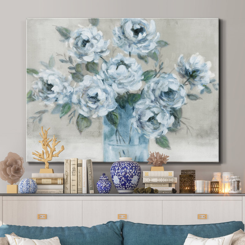 "Tender Roses" par J Paul, reproduction d'art sur toile tendue, H 32 po x l 24 po x P 1 po