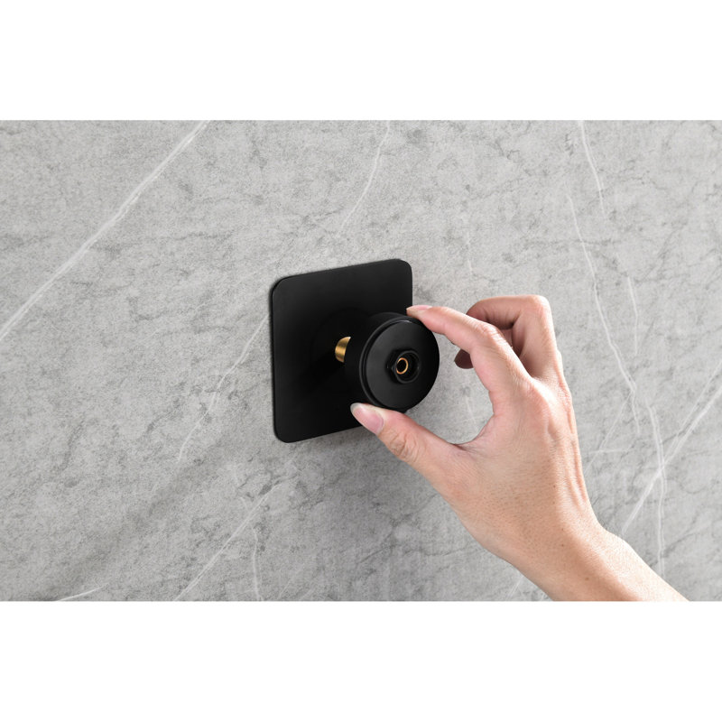 Master Shower Volume Valve - 3/4" Cast Metal, Brass Handle, Matt Black, Corrosion Resistance, Rust Proof, 4.13 Lb Adjustable Controller Brass, 3.58 In Width & Depth, 2.2 Height, , Rust, Handle