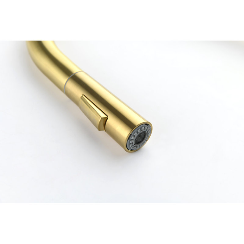 Kitchen Faucet With Pull Down Sprayer, Gold