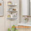 Ensemble de 3 tablettes d'angle flottantes blanches - 12 po de profondeur pour le salon, la cuisine et la chambre à coucher