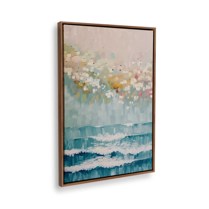 Seaside Sunrise Drift III, Walnut, 19" H x 13" W, Framed Print without Mat