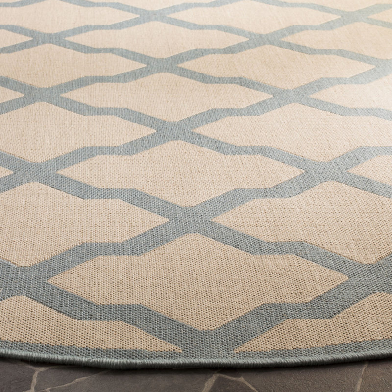 Ferrill Linden 100 Performance Geometric Indoor/Outdoor Area Rug, Rectangle 9' x 12'