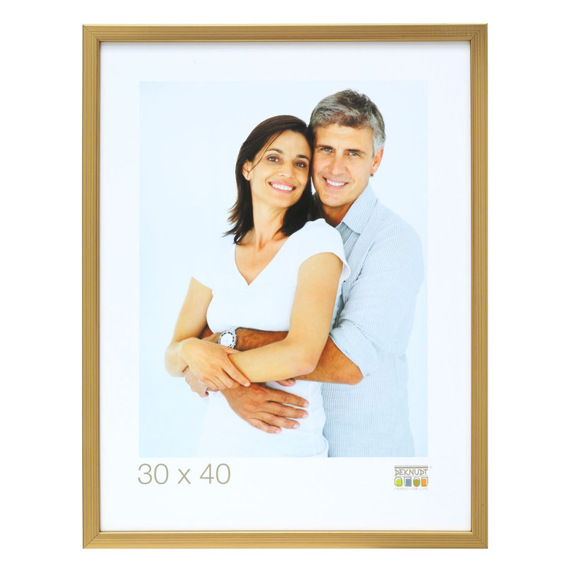 Gold Wood Matte Picture Frame, 7.02" x 9.36"