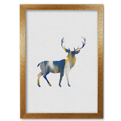 Deer Blue & Yellow - Print
