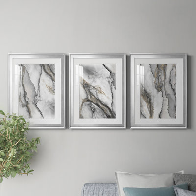 " Abstract Ink Fantasy I " 3 - Pieces Painting Print