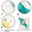 «Celebrations in Turquoise Shades of Blue VI», reproduction sur toile 3 pièces-87538487-87538489