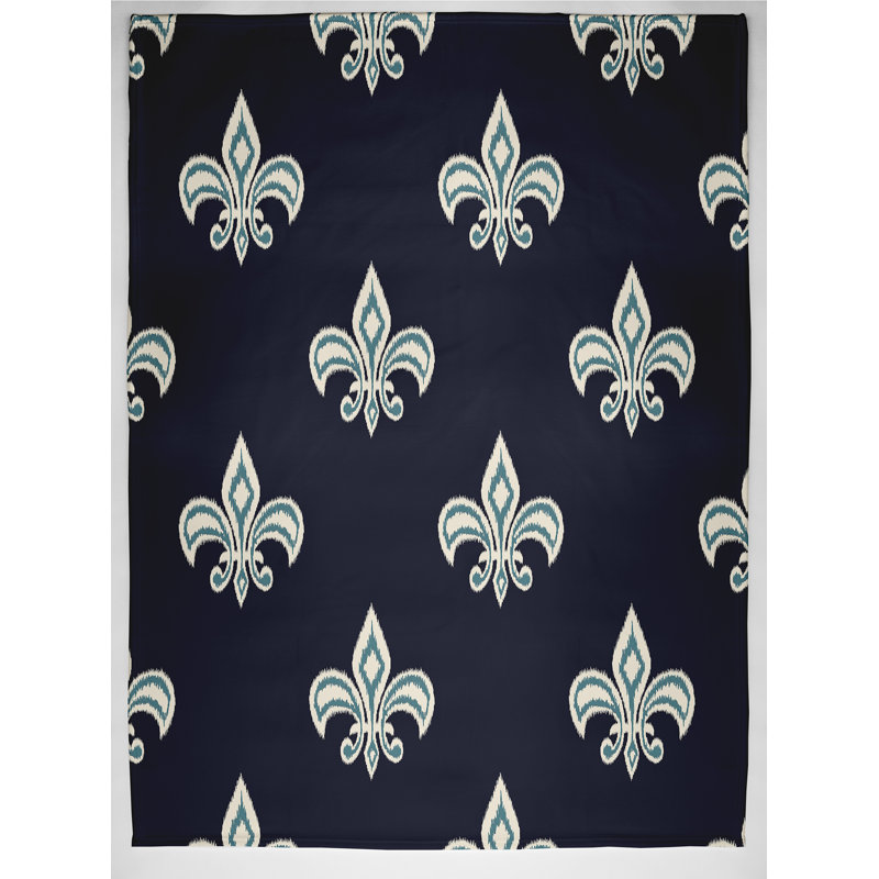 Dias Plain Weave / Muslin Throw Blanket, Navy