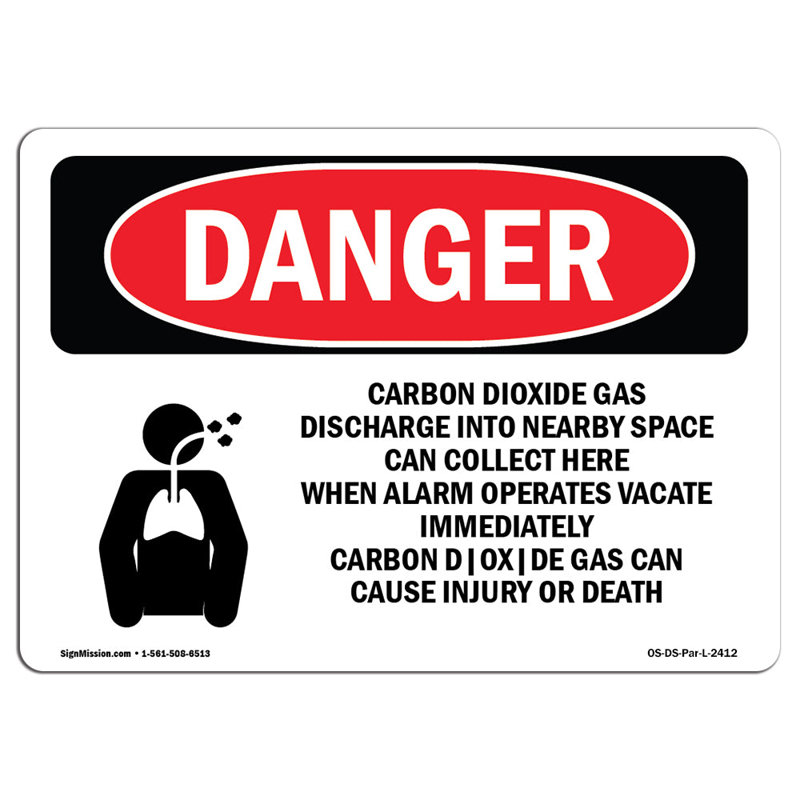 OSHA Danger Sign, 12" H x 18" W x 0.1" D