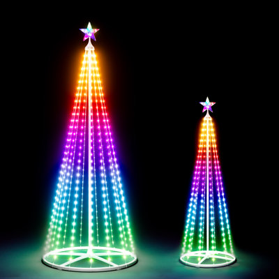 Led Christmas Light Cone Tree With Star Topper
