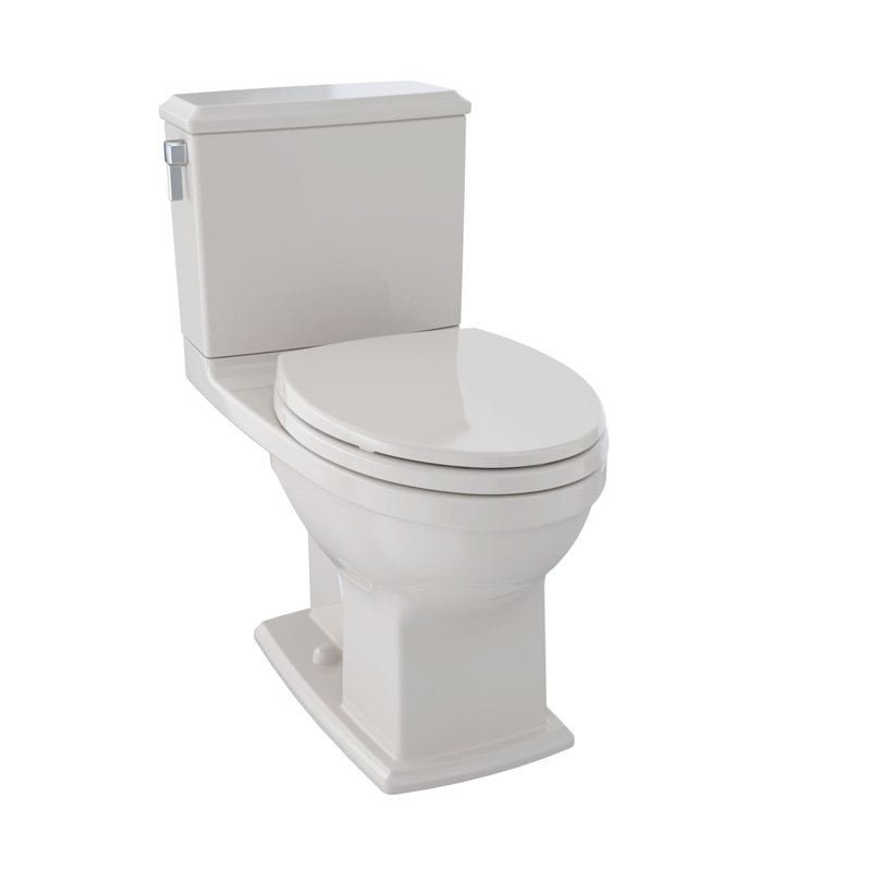 TOTO® Connelly® Two-Piece Elongated Dual-Max®, Dual Flush 1.28 and 0.9 GPF Universal Height Toilet with CEFIONTECT, Sedona Beige