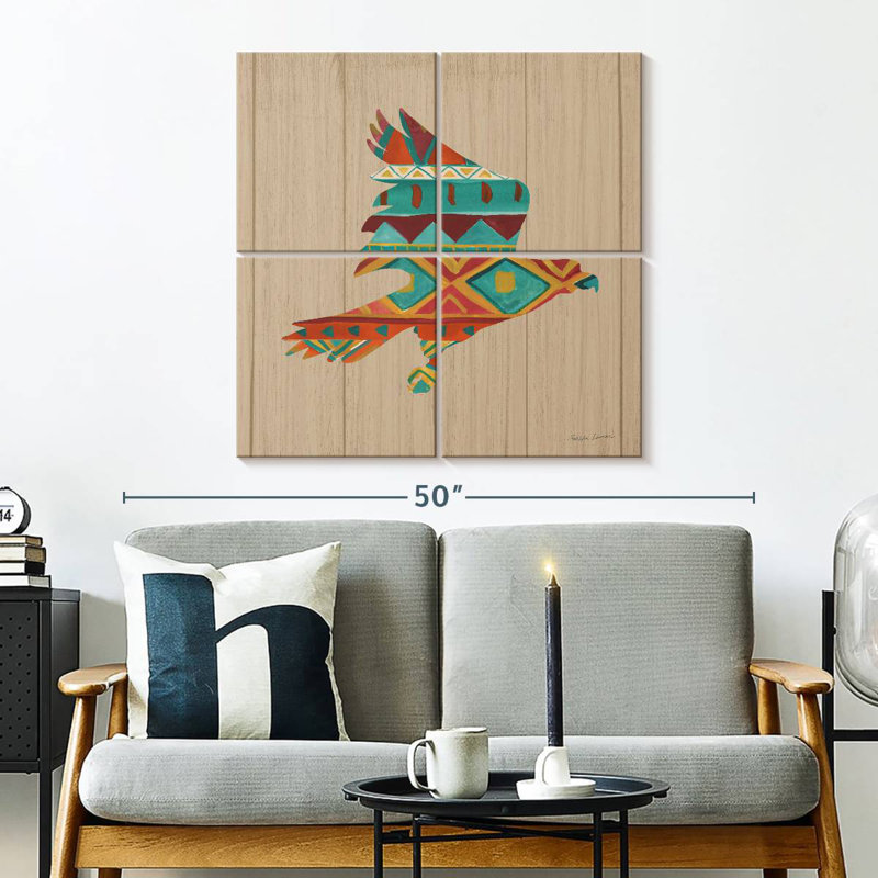 Brampt Southwestern Vibes I sur noyer, H 32 po x l 32 po