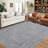Braided Printed Texture Machine Washable Rug with Rubber Backing for Living Room Non-Slip Dining Room Rug Easy-Cleaning Floor Carpet for Bedroom-1776894358