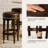 Maven Lane Pullman Backless Swivel Kitchen Stool with Upholstery Seat-128006627-128006623