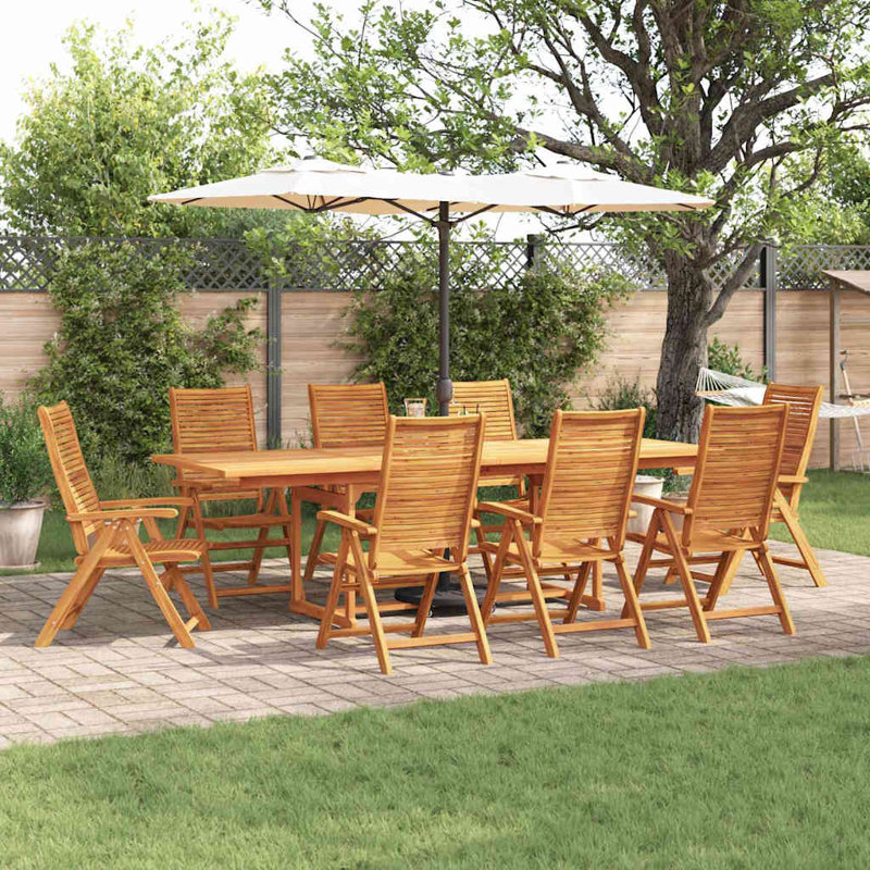 Patio Dining Set with, 75cm H x 240cm W x 100cm D, 8