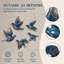 Ensemble de 5 sculptures murales en résine représentant des oiseaux en vol modernes, décoration murale 3D pour l'intérieur.-285052425