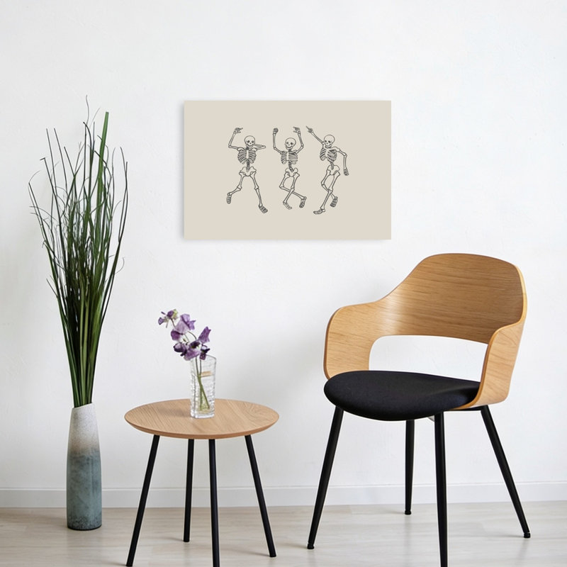 «Dancing Skeletons Party», impression d'art rétro rétro, H 16 po x l 24 po