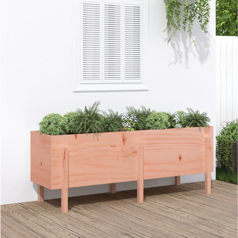 Shawsville Wood Planter, 57cm H x 160cm W x 50cm D, Natural Douglas