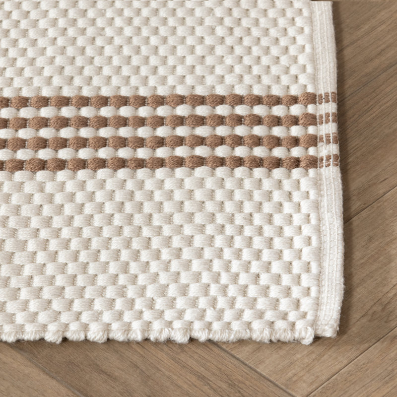 Tapis ivoire tissé à la main Sorrento, Rectangle 2 pi x 3 pi