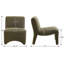 Fauteuil d'appoint moderne en chenille de 25 po de largeur, sans assemblage requis-131256670