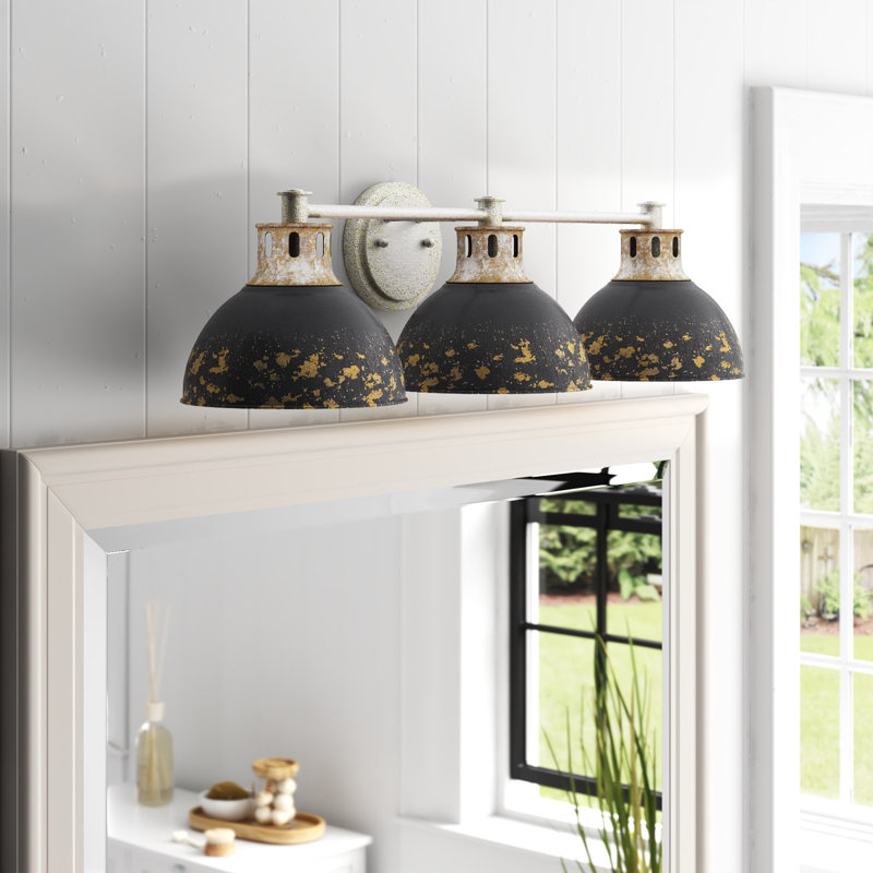 Mercado 3-Light Dimmable Vanity Light , Antique Black Iron