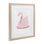 Cygne rose avec impression sous-verre encadrée, par Lucille Price
