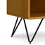 Table de chevet industrielle en bois massif l 20 po avec 1 tiroir, rangement ouvert et pieds en épingle à cheveux Hunter-100085994