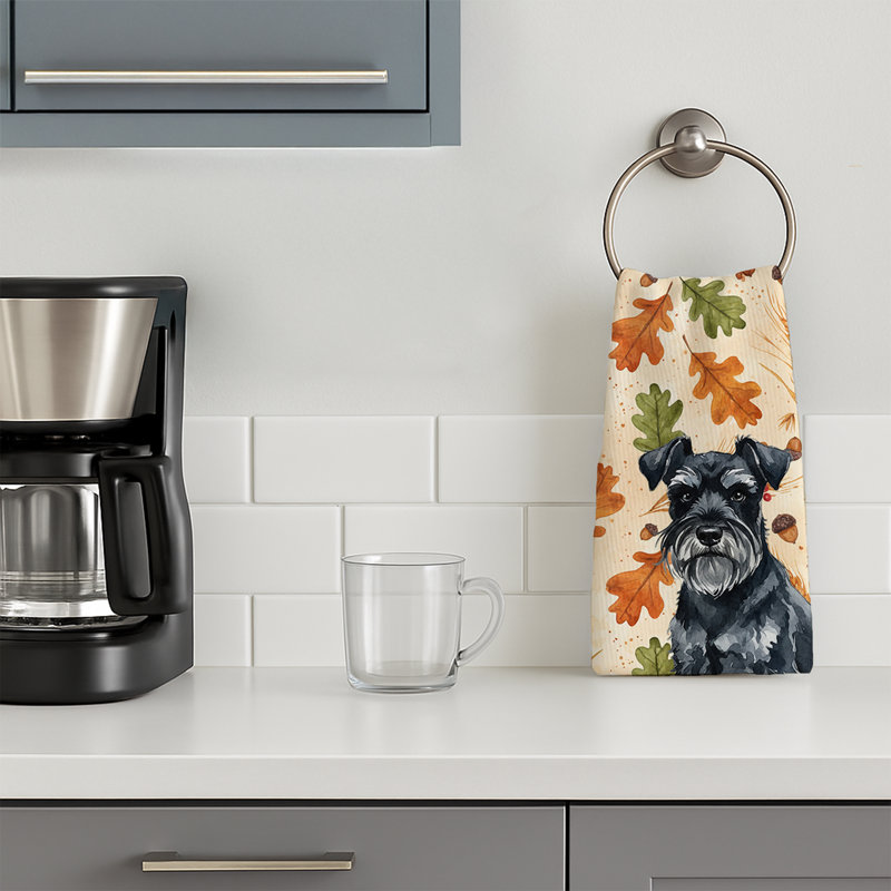 Serviette de cuisine noire miniature Schnauzer Heirloom, Schnauzer miniature noir
