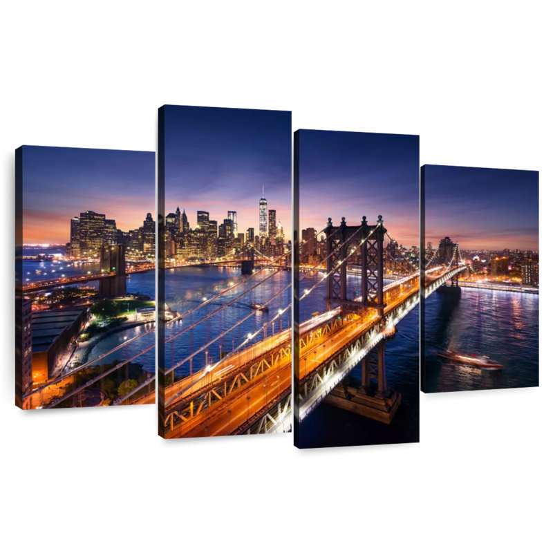 Lilie Manhattan Bridge Night Sky