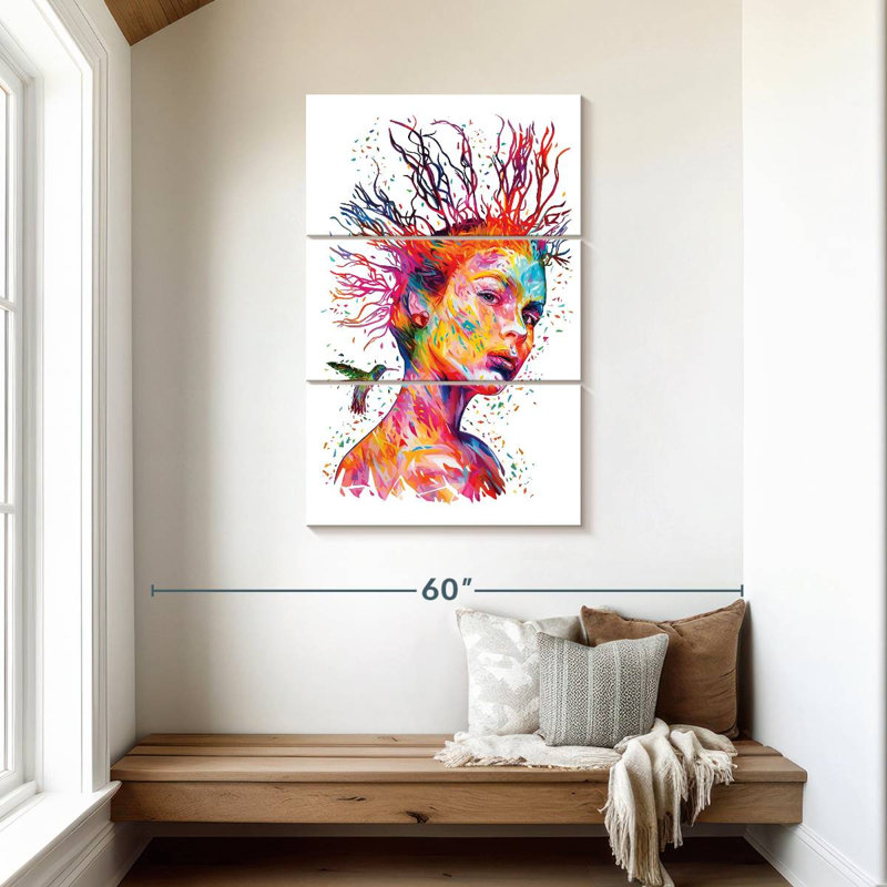 Leisha, reine des cœurs, H 45 po x l 28 po