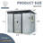 8 Ft X 6 Ft Outdoor Metal Storage Shed With Window And Transparent Plate For Garden, Lawn (White And Black)-123950980-123950981