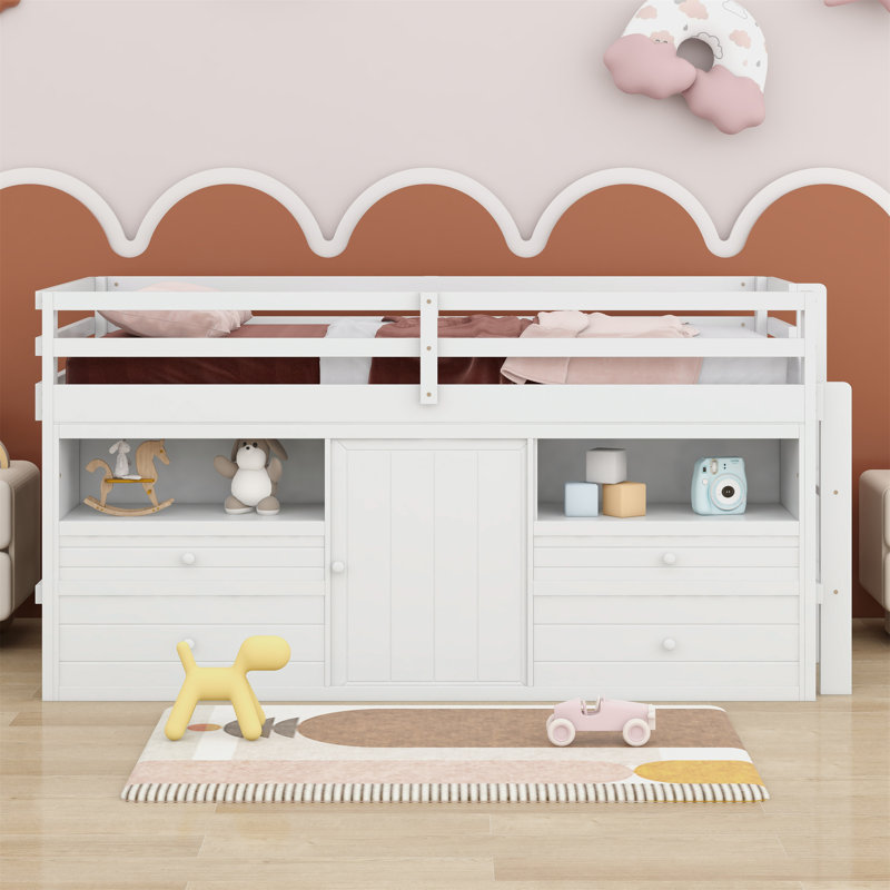 Sandin Slat Bed, White