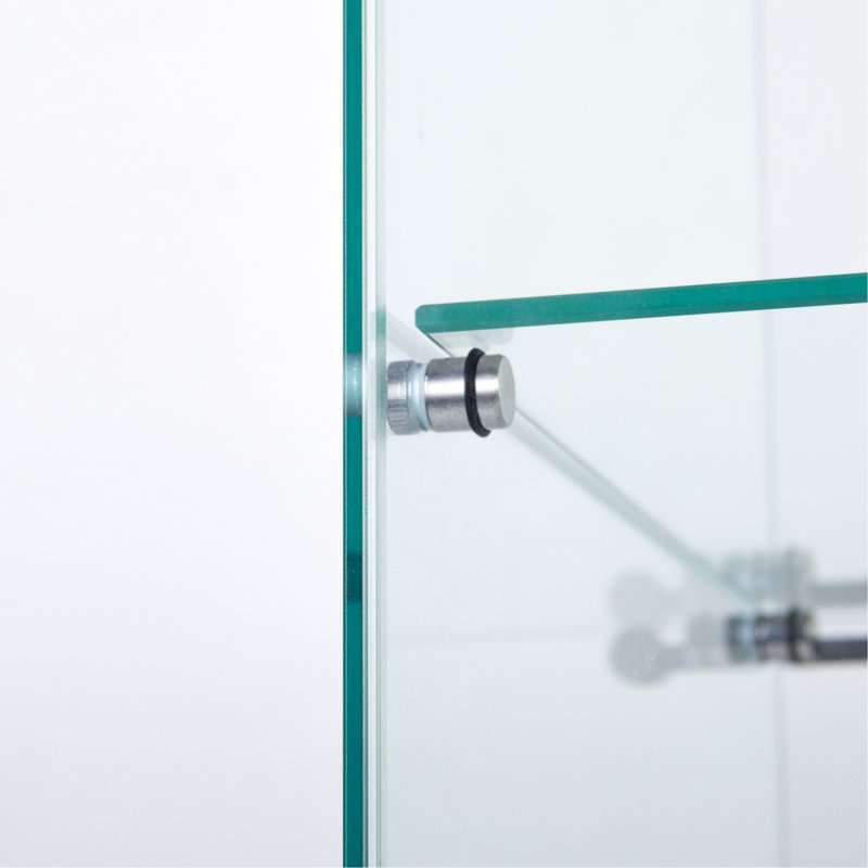 Versatile Three-Shelf Glass Cabinet For Display And Storage, Enhancing Functionality And Style., White
