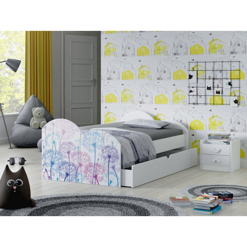 Gellert European Toddler (80 X 160cm) Cabin Bed Themed Beds with Storage Included, White