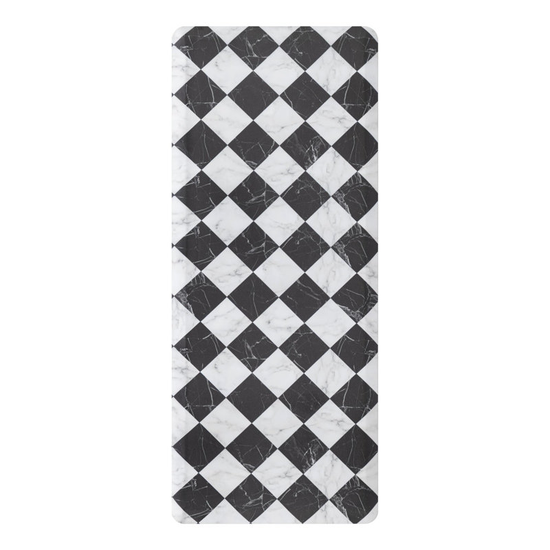 Reigo Modern Geometric Water Resistant Anti-Fatigue Non-Skid Kitchen Mat, Rectangle 2' x 5'