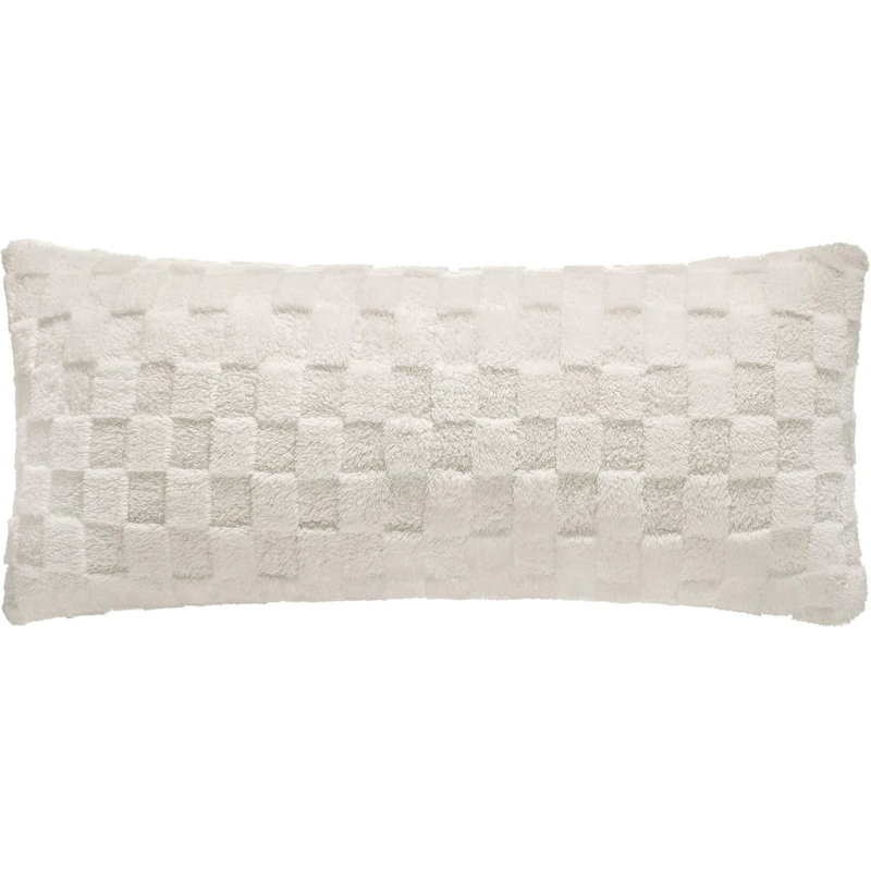 Solid Plush Checkered Hug Pillow
