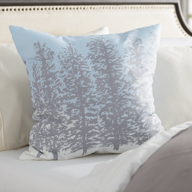 Holiday Essence Reversible Throw Pillow, 16" H x 16" W, Gray