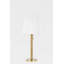 Dorset - 1 Light Table Lamp By Mark D. Sikes - Aged Brass Frame - Cream Shade