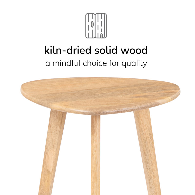 Tables de bout en bois massif Axel, Naturel, H 20 po x l 18 po x P 18 po