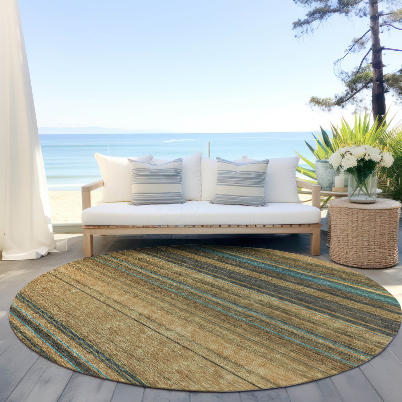 Tapis Chayden avec envers antidérapant, Rond 8 pi