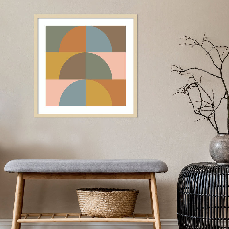 Autumn Vibes by Beth Vassalo, Natural Framed, 41.38" H x 41.38" W x 0.875" D