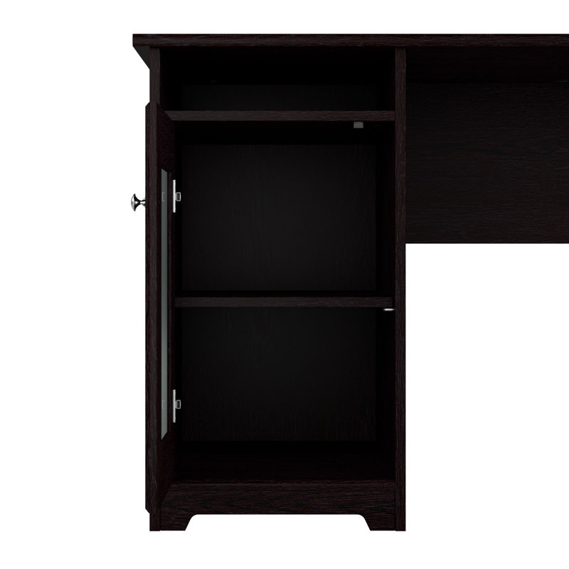Paelynn L-Shaped Executive Desk, Espresso Oak