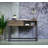 Galeno Rustic Oak With Black Finished Legs Writing Desk (Not Including Office Chair)