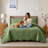 Floral Embossed Quilted Bedspread Set, Oversized and Lightweight Bedding Set with Pillow Shams-124091371-124091355