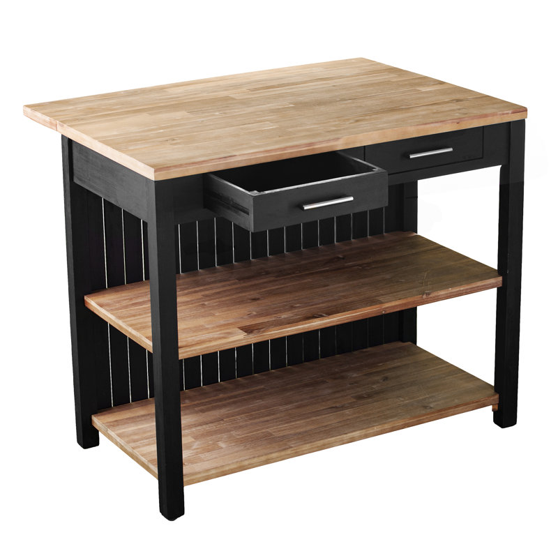Vandermark Solid Wood Kitchen Island with Drawers