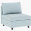 Canapé modulaire modulaire avec canapé-lit et rangement, 6 chenilles bleu antique pour le compartiment de rangement du salon,