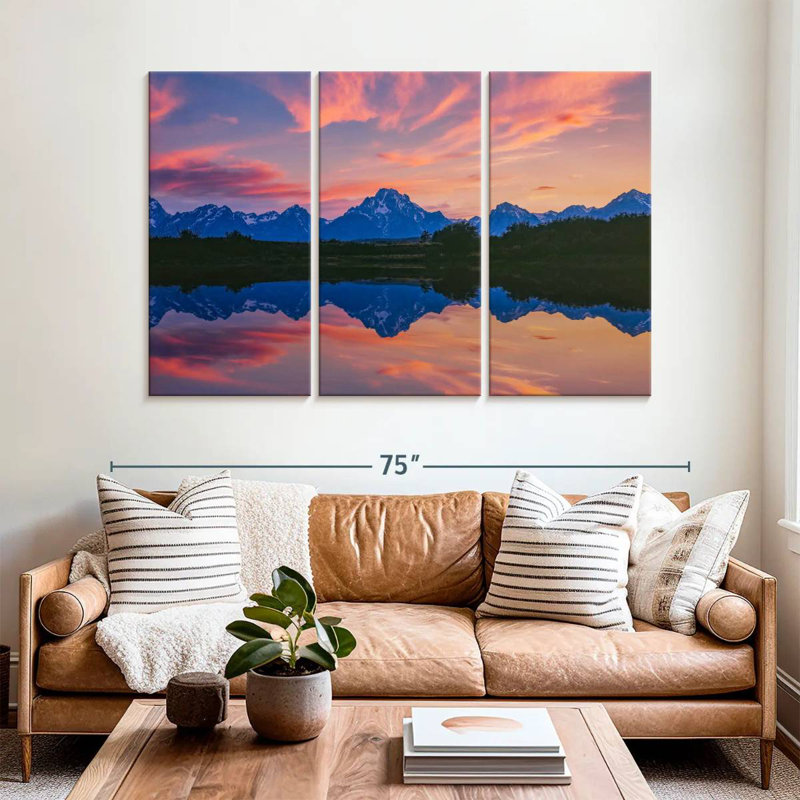 Alvord Jackson Lakeside Mountains, 42" H x 65" W