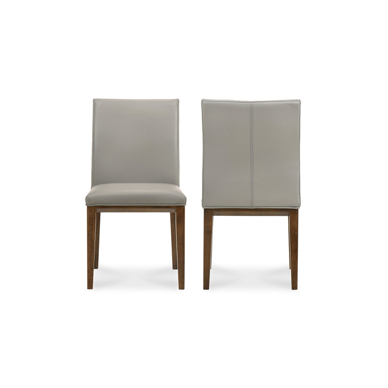 Arden Leather Dining Chair, Gray