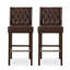 Tabouret de bar rembourré de 30,5 po de hauteur avec dossier et repose-pieds en métal pour îlot de cuisine-787616666